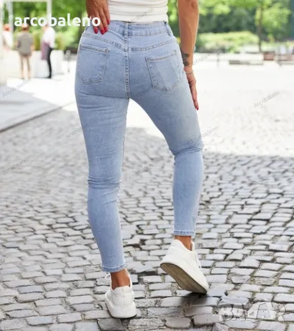 Дамски изтъркани тесни дънки Monalda, снимка 4 - Дънки - 50305516