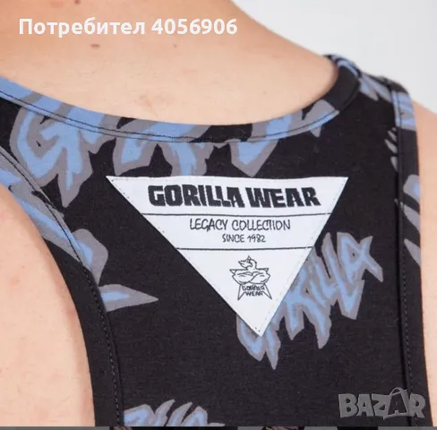 Gorilla wear legacy collection унисекс потник, размер S, снимка 2 - Спортни дрехи, екипи - 47989138