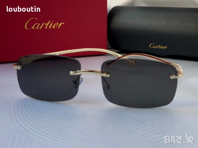 Cartier мъжки дамски  слънчеви очила с пантера унисекс, снимка 10 - Слънчеви и диоптрични очила - 52915454