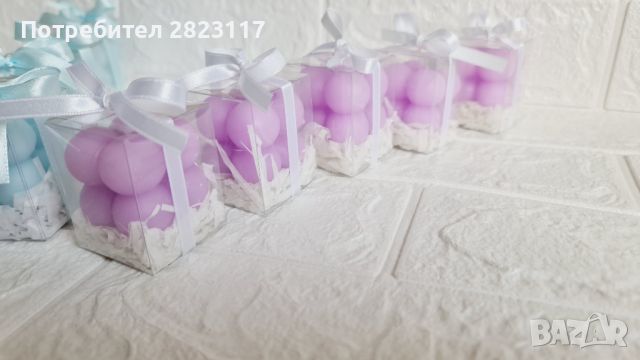 Малки ароматни бъбъл свещи - подаръци за гости, снимка 4 - Други - 45326103