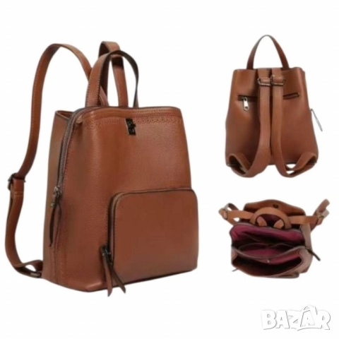 Елегантна и удобна раница с три прегради – перфектна за всеки ден, снимка 3 - Раници - 51884496