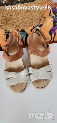 Сандали от естествен велур 39.5н., снимка 3 - Сандали - 51057054