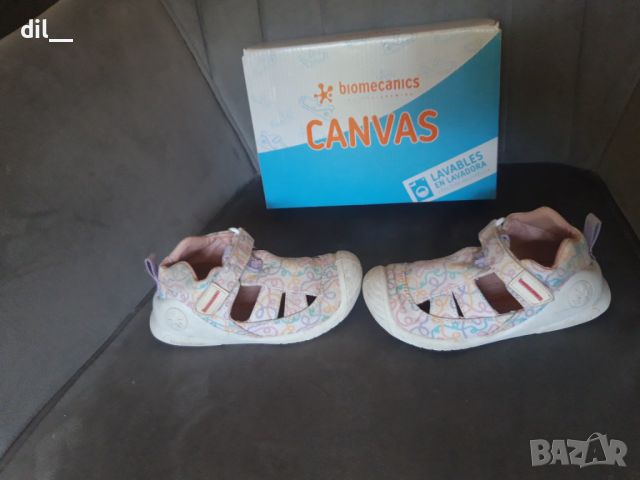 Сандали Biomecanics canvas, 23 размер, перящи се, снимка 4 - Детски сандали и чехли - 46065660