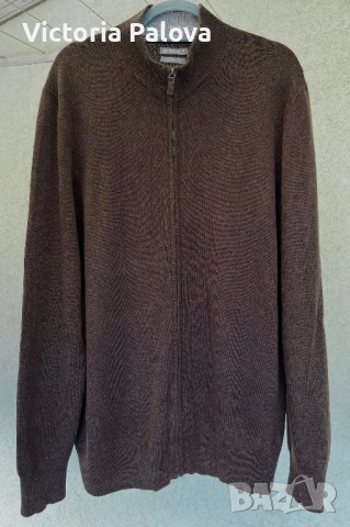 🟤 Galeria  коприна и кашмир, жилетка с цип, фин трикотаж XL