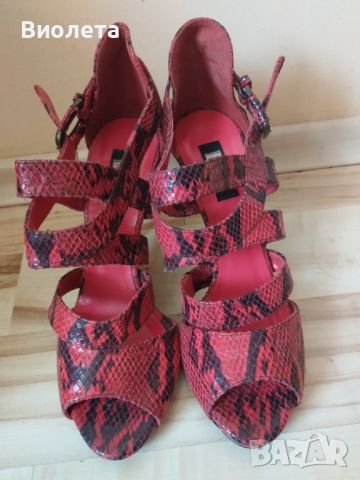 Дамски сандали с ток , снимка 2 - Дамски обувки на ток - 45352620
