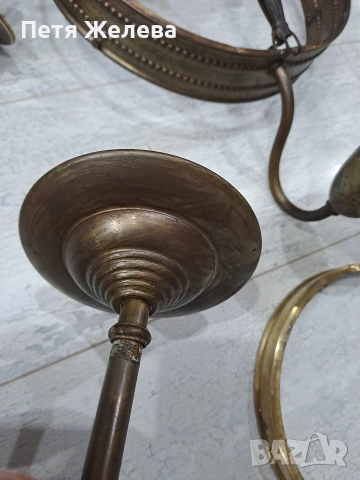 Стари месингови полилей, снимка 18 - Антикварни и старинни предмети - 53326013