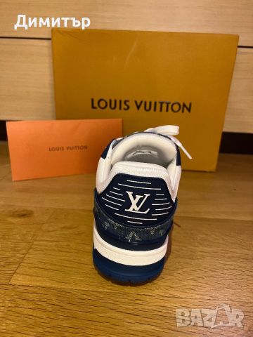  Louis Vuitton Trainer Sneaker Blue, снимка 6 - Ежедневни обувки - 45386729