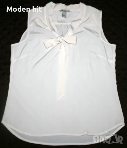 H&M цвят екрю - асиметричен дамски топ, снимка 2 - Корсети, бюстиета, топове - 50637186