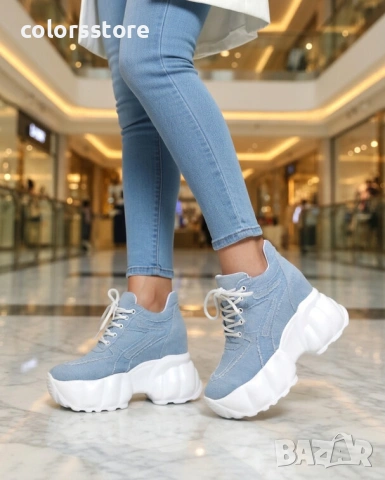 Кецове на платформа - деним - PA90 