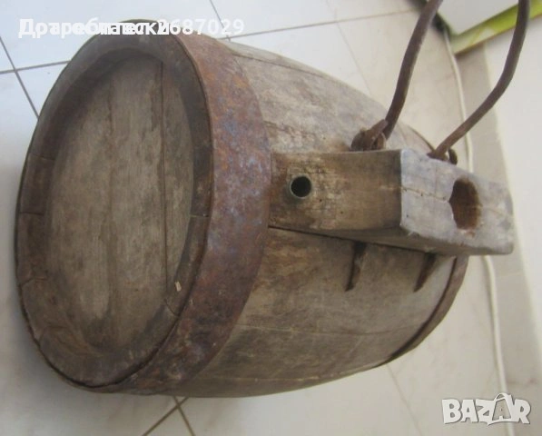Дървен стар бъкел, Малки буренца и Старо дървено буре бъчва бъчонка бъкел бъклица дърворезба, снимка 13 - Антикварни и старинни предмети - 28883935