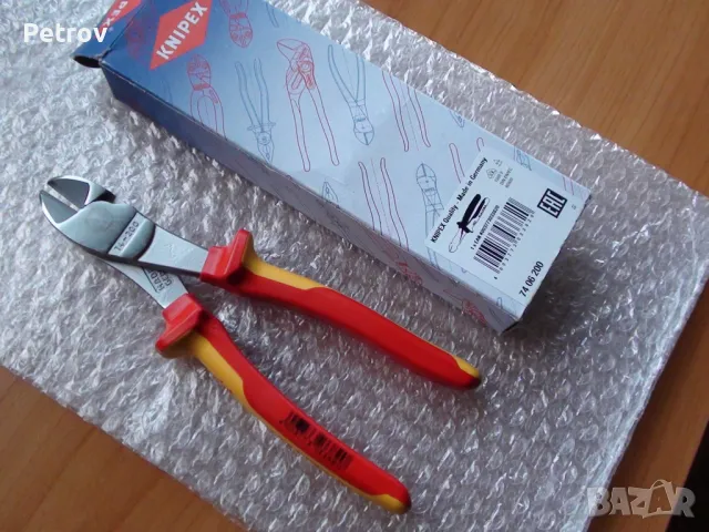 KNIPEX 74 06 200 VDE 1000 V - MADE IN GERMANY - ЧИСТО НОВИ ПРОФЕСИОНАЛНИ Резачки , Секачки / GERMANY, снимка 4 - Клещи - 44702907