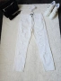 Дамски бял панталон с накъсан ефект , снимка 13