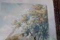 Стара картина акварел Петров, снимка 3