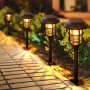 Комплект 6 бр. соларни LED лампи за градина, 40 см, снимка 1 - Соларни лампи - 44995971