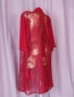 L/2XL Червен дантелен халат/ наметка/, снимка 3