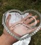 Стъклена чиния ордьовър сърце с 3 отделения, снимка 2