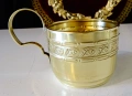 Позлатена чаша от месинг Jürst & Co.,стил Art Nouveau. , снимка 2