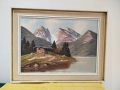 Планински пейзаж картина масло върху платно , снимка 2