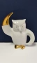 Сериозен бухал от 1980 г. – порцелан и злато, снимка 1