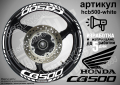 Honda CB500 кантове и надписи за джанти hcb500-black Хонда, снимка 8