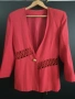 марково червено сако с дантела, снимка 3