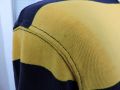 Polo Ralph Lauren Vintage 90’s Pique Rugby Shirt Men’s Yellow/Blue Striped XL, снимка 8