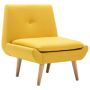 vidaXL Тапициран стол, жълт, текстил(SKU:246986, снимка 1 - Столове - 45594826