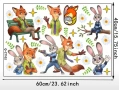 2 вид Зоотопия Зоотрополис zootopia Zootropolis герои самозалепващ стикер лепенка за стена мебел , снимка 2