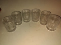 Ретро сервиз 6 броя масивни чаши за уиски/ракия – соц период, снимка 1