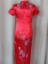 Xinxuan M Традиционна ,ориенталска,червена,бродирана рокля, снимка 3