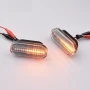 LED динамични мигачи за VW Golf 3/4, Passat 3BG, SEAT Ibiza, Skoda Octavia, Ford – Бели кристални, снимка 3