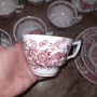 Сервиз за чай/кафе Ridgway Staffordshire England WINDSOR PINK Red Floral Birds , снимка 3