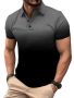 Мъжка тениска за с градиентен цвят, голям размер,за лятото,стилен стил,къс ръкав, снимка 1 - Тениски - 45653645