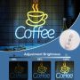 Неонова табела CooPark Coffee за декор на кафене LED с възможност за димиране, USB, 30х32 см, снимка 7