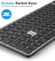 OMOTON Безжична Bluetooth зареждаща се USB клавиатура и мишка за Mac OS, с 3 Bluetooth канала, снимка 7