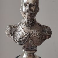 Сребърен 84 бюст на Император Николай втори., снимка 3 - Антикварни и старинни предмети - 45102512