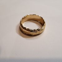 Уникален дамски позлатен пръстен с увивна роза, снимка 2 - Пръстени - 45448521