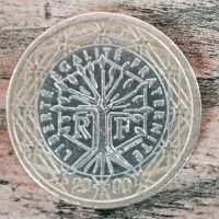 Колекционерска монета 1 евро Франция 2000г. дефектно, снимка 2 - Нумизматика и бонистика - 45354778