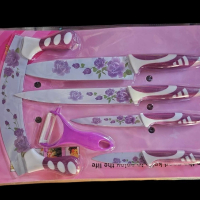 Комплект ножове 6в1, снимка 4 - Прибори за хранене, готвене и сервиране - 44997269
