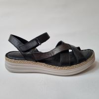 Дамски сандали от естествена кожа в черно , снимка 4 - Сандали - 45354605
