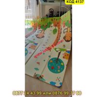 Сгъваемо детско килимче за игра, топлоизолиращо 180x200x1cm - Жираф и Цифри - КОД 4137, снимка 6 - Други - 45509466
