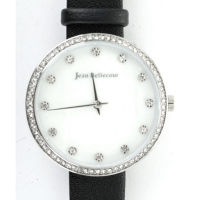 Дамски сребрист часовник с кристали Jean Bellecour, снимка 1 - Дамски - 44970988
