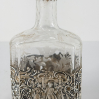 Стара кристална бутилка със сребърен обков-сребро 900, снимка 13 - Антикварни и старинни предмети - 44942499