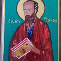 Икона на св. апостол Павел, снимка 4 - Икони - 41187496