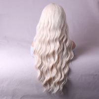 Светло руса дълга перука на вълни с бретон, снимка 2 - Аксесоари за коса - 45898203