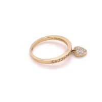 Златен дамски пръстен 2,43гр. размер:57 14кр. проба:585 модел:23798-3, снимка 3 - Пръстени - 45735738