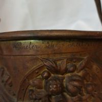 Антикварна немска медна  кофа 1886 година-GWV Germany, късен 19 ти век , снимка 9 - Антикварни и старинни предмети - 45160275
