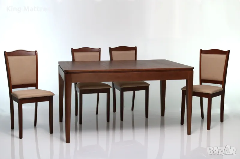 Трапезна маса Perudja от МДФ и бук масив, снимка 1