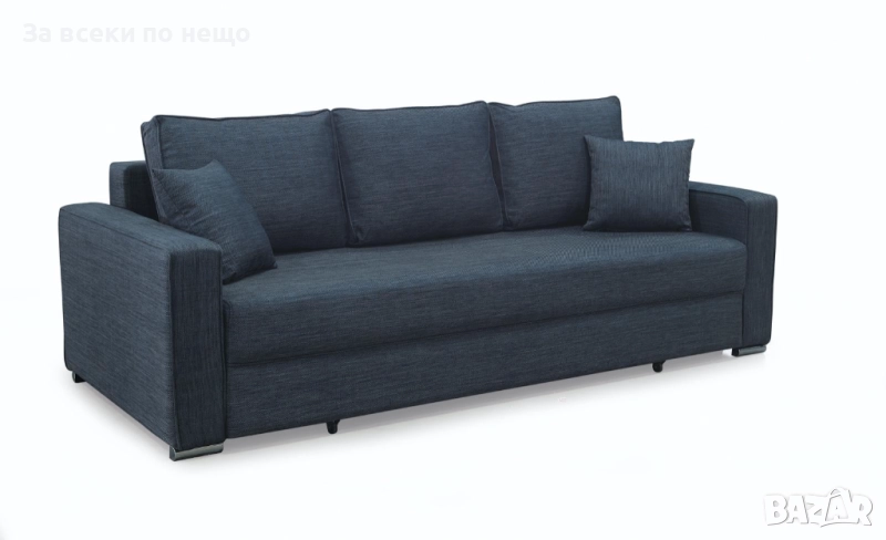 FLEXI диван 3-ка с ракла разтегателен сиво-син меланж Код P1511, снимка 1