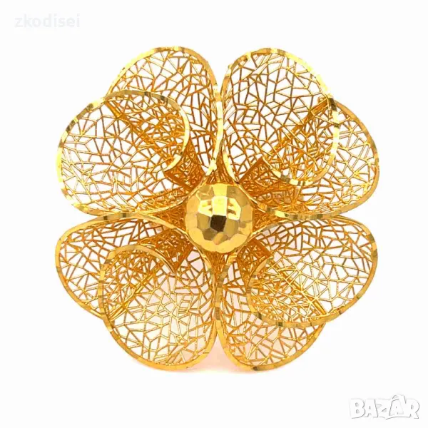 Златен дамски пръстен 6,97гр. размер:59 14кр. проба:585 модел:31423-5, снимка 1